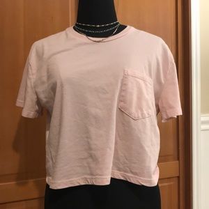Pink cropped tee
